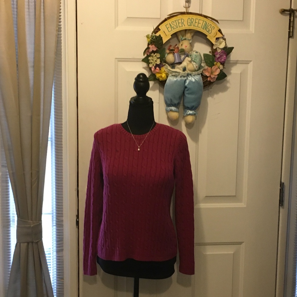 St. John’s Bay Sweater, Medium, Rose Pink